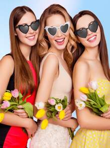 20 副派对眼镜，复古心形眼镜，女士单筒望远镜，适合派对、婚礼派对、母亲节礼物和万圣节派对用品