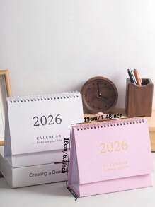 SHEIN 简约桌面日历，适用于办公室桌面日历，直立翻页桌面日历，用于规划、组织和日常安排，多种颜色可选装饰