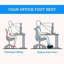 SHEIN Ergonomic Foot Rest Stool - Adjustable Height, Washable Cover, Versatile For Car, Home, Office, And Under Desk Use - Comfortable Support For Tired Feet - Multicolor - View 9