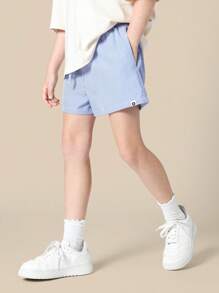 SUMWON Summer Fresh California Lemonade T-Shirt And Striped Shorts Set Casual Two Piece Outfit Holiday Beach Resort Wear Preppy Style Streetwear Youth Set - Blue - View 4