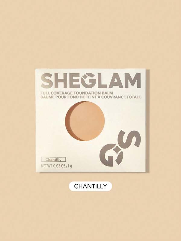 SHEGLAM Full Coverage Foundation Balm Sample-Chantilly Long Lasting Flawless Moisturizing Foundation Oil-Control Color Corrector Concealer Pore-Less Cover Blemish Non-Greasy Non-Caking Smoother-Looking Cream Foundation Christmas Winter Foundation Graduation Birthday Holiday Summer Fall Autumn Y2K Fancy Fashion Women Makeup Cosmetic Party Beach Travel Camping Outdoors School Campus Trip Festivals Decor Gift Present Rose Girl Cosplay Best Color Charm Vibe