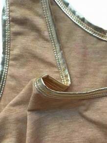 EMERY ROSE Top de tirantes para mujer de talla grande con cuello redondo para verano - Albaricoque - Ver 6