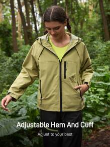 In My Nature 女式插肩袖前拉链连帽户外夹克 户外风衣夹克 户外休闲夹克 户外休闲夹克 浅绿色夹克、户外徒步夹克、女式休闲夹克、女式跑步夹克、女式徒步防晒夹克、运动服夹克、秋季外套、保暖夹克、户外徒步夹克、透气夹克、多功能夹克、带口袋的户外徒步夹克外套、厚夹克保暖、软壳夹克 保暖厚夹克 - 薄荷綠 - 查看 8