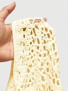 ROMWE Women's Fairycore Handmade Tassel Vacation Style Skirt - Yellow - View 5