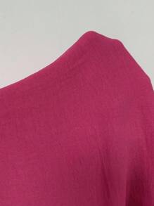 SHEIN Clasi Women's Linen-Like Casual Lapel NeckJacket And Pants Suit Set Powdered Rose Casual Outfits Spring Clothes For University Fall Cloth For Women