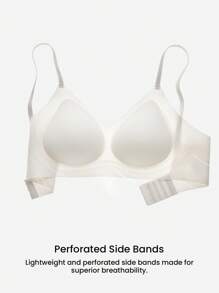 LUVLETTE Dream Curve Air 无线无缝透气透明 T 恤低胸隐形内衣白色透气粘性基本款 SizeFreedom 文胸也适合少女和儿童 - 白色 - 查看 5