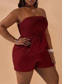 Slaydiva 新款锐舞/复活节女装，复古富家女装，乡村音乐会服装，外出服装，仙女风，音乐节服装，热带度假女装，夏季女装，夏季，锐舞，欧洲夏季，春季服装，西部牛仔大码女装，音乐会，毕业典礼服装，百搭日常简约休闲基本款性感/极简主义大码服装，西部牛仔大码女装，休闲露肩无袖连体裤/连身裤，夏季红色连身裤，无肩带连身裤，抹胸连身裤，红色连身裤 S 码 - 酒紅色 - 查看 6