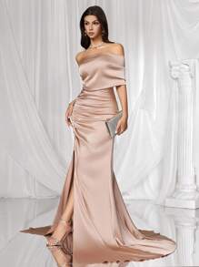 Coutiva Vestido de noche formal para mujer (muy adornado)