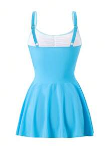 Swim Lushoire Plus Size Women V-Neck Bowknot One-Piece Jumpsuit, Sexy For Beach, Spa, Resort For Summer Beach Vacation