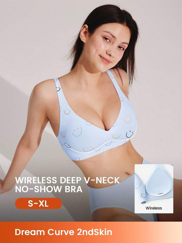 Dream Curve 2ndSkin Wireless Seamless Plunge Lounge Bra