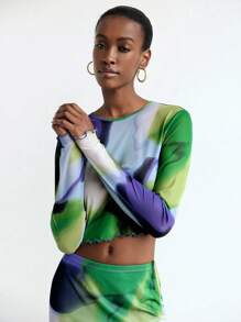 Maija 2pcs/Set Women Summer Top And A-Line Skirt, Fashionable - Multicolor - View 8