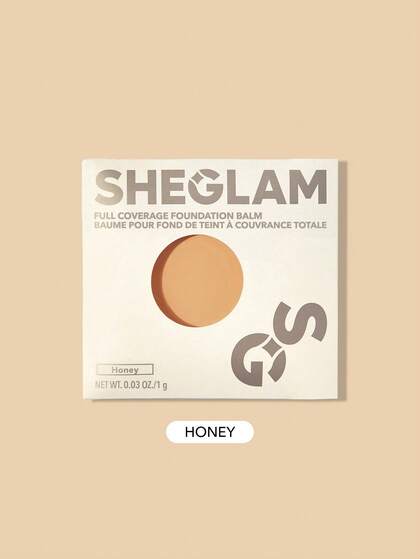 SHEGLAM Full Coverage Foundation Balm Sample-Honey Long Lasting Flawless Moisturizing Foundation Oil-Control Color Corrector Concealer Pore-Less Cover Blemish Non-Greasy Non-Caking Smoother-Looking Cream Foundation Brand Beauty Makeup Face Paint Cosmetic For Women Girls Perfect For Spring Summer Ideal For Y2K Fancy Fashion Suitable For Birthday Mother'S Day Gift Rave Party Ready Best Color