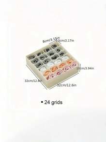 SHEIN 1 pezzo Scatola portaoggetti per biancheria intima lavabile, pieghevole, con 7/16/24 scomparti, organizer per reggiseni, calze, cassetti, organizzatore multifunzionale per la casa