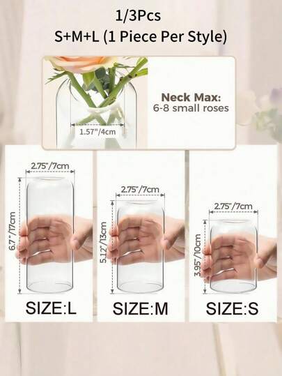 Glass Vases Flowers Tall Clear Centerpieces Wedding ations Diameters Hurricane Floating le Holder Moderne mal Dinners Home view 4