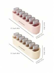1/2 piezas Caja de medicina semanal de 7 días de plástico, separador de píldoras de gran capacidad con recordatorio, caja de empaque de medicamentos mini, caja de medicina portátil para viajes - Multicolor - Ver 9