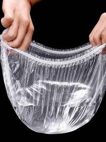 SHEIN Thick Large Multifunctional Transparent Hair Shower Cap, Waterproof Hair Protection Cap For Daily Use, Outdoor, Hotel, Travel, Essential Hair - transparent - View 9