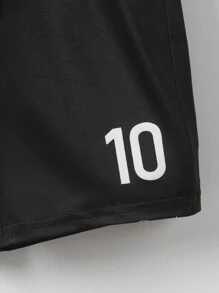 2pcs/Set Young Boy's Summer Fitness, Running, Outdoor Sports, Casual Soccer Training Outfit, Back To School Season