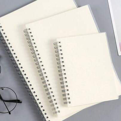 SHEIN 1pc Plain Spiral Notebook Back To School