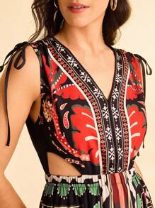 CAJUNI Women's Casual Vacation Coconut Tree Print Dress - Multicolor - View 5