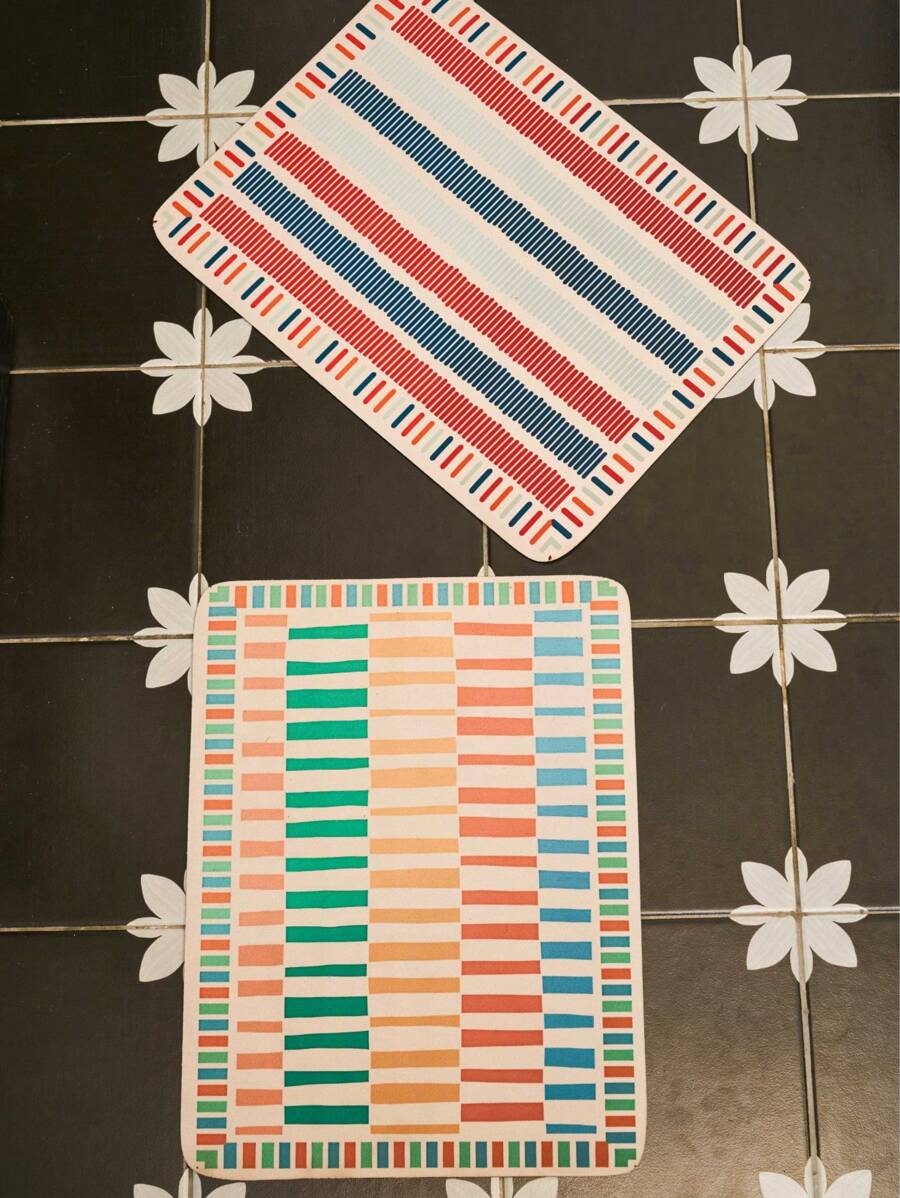 Joivida 1PC Diatom Mud Multi-Color mata podłogowa, pochłaniająca wodę, szybkoschnąca, antypoślizgowa mata podłogowa, dywanik odporny na brud na drzwiach, mata podłogowa pod prysznic w łazience, zmywalna i odprowadzająca wodę mata - Wielokolorowe - Zobacz 1