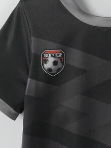 2pcs/Set Young Boy's Summer Fitness, Running, Outdoor Sports, Casual Soccer Training Outfit, Back To School Season