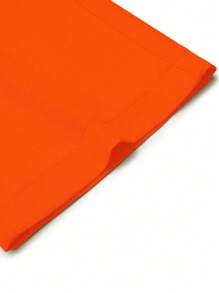 SHEIN LUNE Women's Casual Solid Color Wide Leg Pants Fall Cloth For Women - Orange - View 4