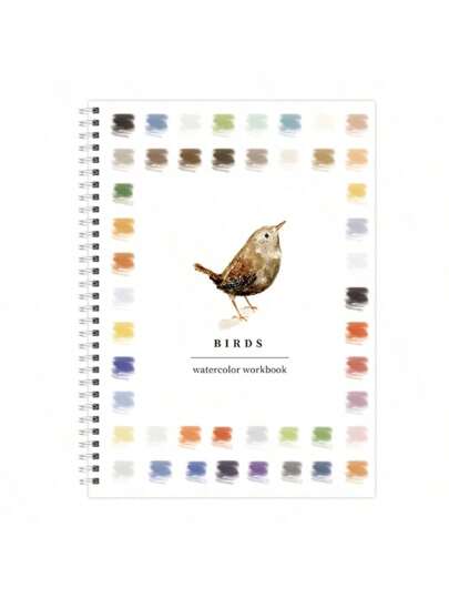 SHEIN 1pc Watercolor Book, Watercolor Book, Watercolor Special Coloring Book, For Art Creation, Watercolor Painting, Classroom Painting, Leisure Time To Relax,Mother's Day,Mom's Gift,Back To School,School Supplies