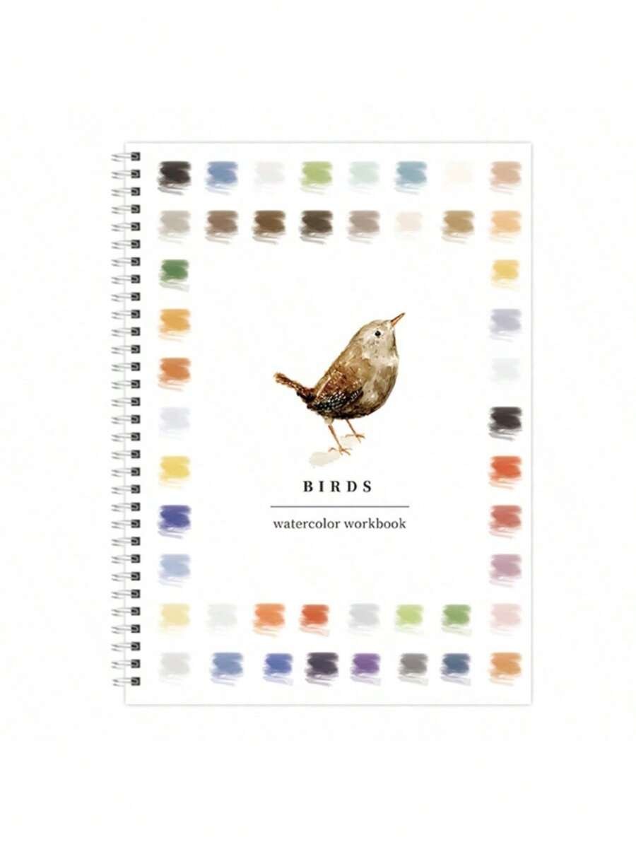 SHEIN 1 本水彩书、水彩书、水彩专用涂色书、用于艺术创作、水彩画、课堂绘画、休闲放松、母亲节、妈妈的礼物、返校、学校用品 - 均碼 - 查看 1