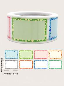 1pc Multi-Colored Cute Cartoon Handwritten Self-Adhesive Name Stickers, Notebook Sticky Notes Stickers, Adorable Multi-Colored Book Self-Adhesive Label Stickers - Multicolor - View 6