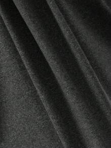 SHEIN Men's Patchwork Pocket Long Sleeve Top And Plaid Long Pants Pajama Set, Fall Winter Clothes - Grey - View 5