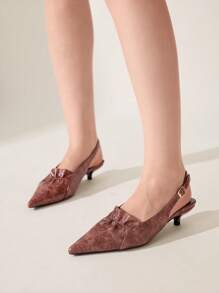 CUCCOO CHICEST Giày cao gót mũi nhọn họa tiết da báo quai mảnh gợi cảm dành cho nữ - màu nâu - Xem 5