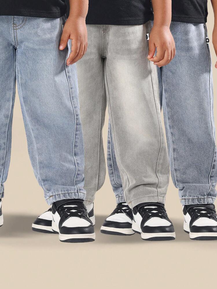 Luźne dżinsy z elastycznymi mankietami przy kostce