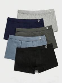 Snug Zone Men 5pcs Letter Graphic Boxer Brief