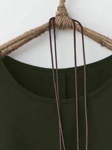 EMERY ROSE 大码休闲度假花卉印花拼布连衣裙