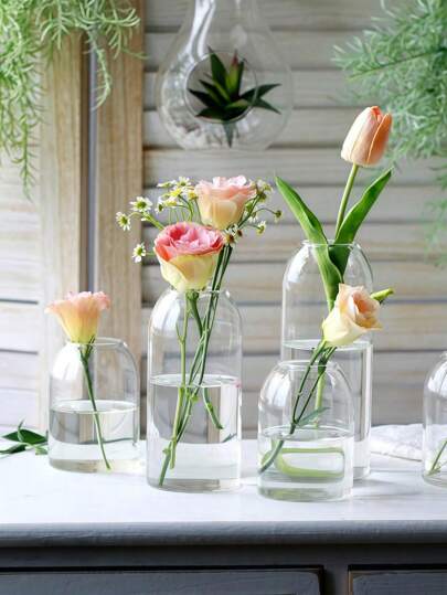 Glass Vases Flowers Tall Clear Centerpieces Wedding ations Diameters Hurricane Floating le Holder Moderne mal Dinners Home view 5