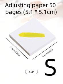 SHEIN 1Pc Nail Art Color Paper, Thickened And Removable Double-Sided Disposable Adhesive Paper, Multifunctional Waterproof Color Painting Adhesive Book Disposable Waterproof Nail Art Palette With Thick Double-Sided Adhesive, For Painting, Mixing, Waterproof Color Mixing Paper, Nail Art Tools,Back To School,School Supplies - Multicolor - View 9