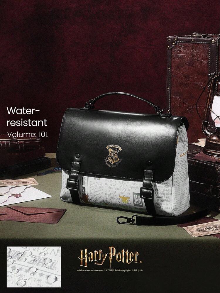 GLOWMODE X Harry Potter Water-Repellent Zipper Pocket Detachable Strap Logo Messenger Bag Gym Travel Daily Casual
