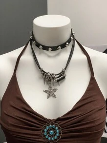 StreetHx Casual Pleated Fashionable Halter Neck Women Tank Top