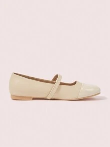 CUCCOO DOLLMOD Women's Fashion Color Block Almond Toe Faux Pearl Decor Mary Jane Ballet Flats, Comfortable For Commuting, Party, Shopping, Vacation For Christmas Spring Shoes - Apricot - View 8