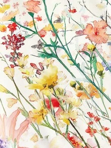 SHEIN MOD Vintage Romantic V-Neck Floral Print Long Sleeve Dress