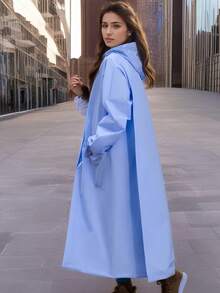 SHEIN Fashion Multifunctional Raincoat Long Full-Body Rainproof Rain Coat For Women Thickened Rain Coat Waterproof And Windproof Rain Poncho Multi Functional Raincoats Outdoor Activities Rain Wear Rain Jacket Cycling Traveling Climbing Rain Coat White Raincoat Pink Raincoat Purple Rain Gear Women's Outdoor Clothing ,Office,Household,Travel, Back