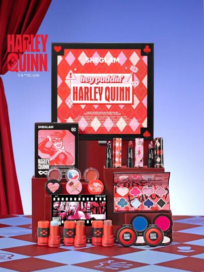Harley Quinn X SHEGLAM Colección Conjunto Decoración del día de San Valentín Regalo de amor Invierno Maquillaje Fiesta Playa Viajes Vacaciones Camping Aire libre Presente Rosa Moda Chica Año Nuevo Cosmético Cosplay Mejor viaje Festivales Color Fantasía Campus Escuela Encanto Ambiente Cny Marca Belleza Maquillaje Maquullaje Cosmética para Mujeres Niñas Perfecto para Invierno Primavera Ideal para Y2K Elegante Moda Adecuado para Cumpleaños Regalo Fiesta Listo Mejor Color
