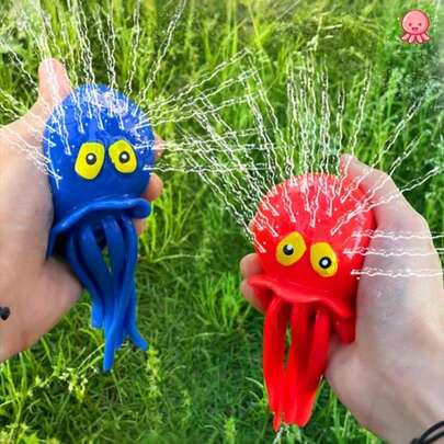 MINKOJA 1/2/4 Quả bóng nước hình bạch tuộc tái sử dụng, bóng nước cho các trò chơi ngoài trời mùa hè ở hồ bơi và bãi biển, đồ chơi cho trẻ em, người lớn, bé trai và bé gái, vui chơi sân sau, đồ dùng cho tiệc sinh nhật | Trò chơi té nước, trận chiến nước, đồ dùng không thể thiếu mùa hè