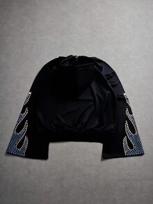 Manfinity EMRG Áo hoodie tay loe cỡ lớn họa tiết mắt cổ điển, áo hoodie chui đầu màu đen - màu đen - Xem 9