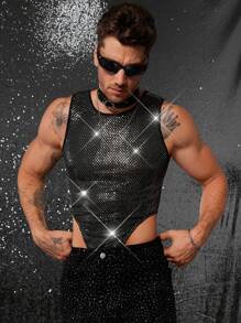 FeverCity 男士针织时尚休闲紧身连体裤 - 黑色 - 查看 5