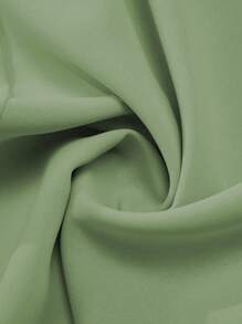 GlowEve Women's Solid Color V-Neck Cap Sleeve Shirt And Pants Elegant Suit - Green - View 7