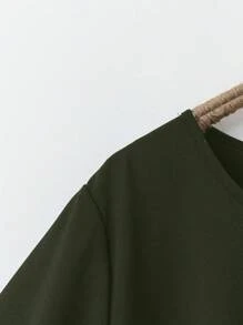 EMERY ROSE 大码休闲度假花卉印花拼布连衣裙