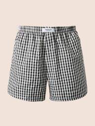 Męskie bokserki w kratkę z ozdobnymi literami