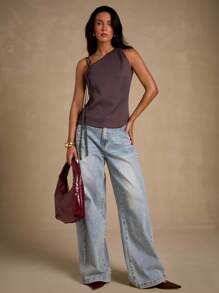 Glamine Damen Trägerhemd ärmellos, elegante einfache Mode Grau Lila Trägerhemd, Schulbereit, Retro Chic, Herbst Chic, Y2K, Vintage, Urlaubsstimmung, Stadtkomfort, Sonnige Reise, Streetwear, Spaghettiträger Top, Haut enthüllend, minimalistischer Stil, Minimalismus AU, Maillard Stil, Partyaussehen, Neckholder, Girly AU, Coole Trage Kollektion, Konzert, Sauberer Passform Stil, Bestseller, #Erschwingliche Mode - Grauviolett - Übersicht 4