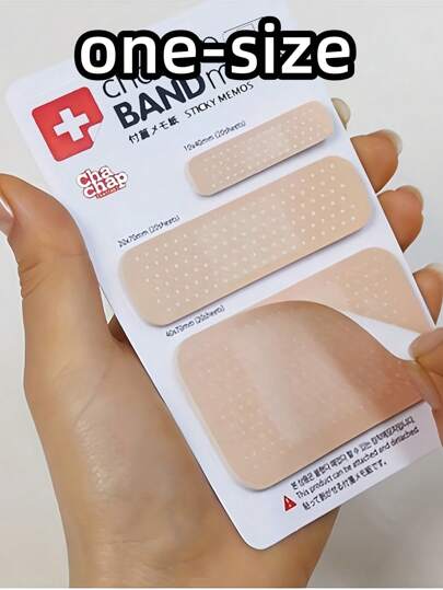 SHEIN 1 قطعة من سلسلة الضمادات الجميلة ملصقات دفتر ملاحظات ورقية ملصقات لاصقة كاواييي قرطاسية لوازم مكتبية عودة إلى المدرسة ضمادات إبداعية، ملصقات مريحة، ورق لاصق، ملاحظات الطلاب